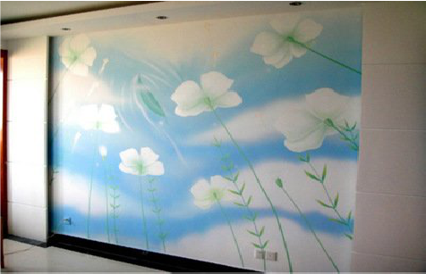 石屏画墙绘怎么画好白云的蓬松感？