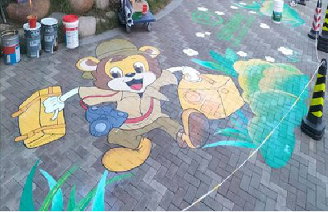 石屏夏季画地面彩绘会遇到的问题