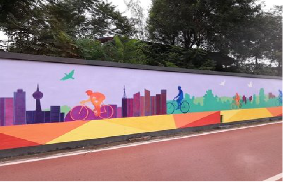 石屏墙体彩绘-围墙