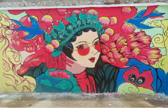 石屏墙体彩绘-网红墙