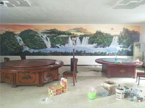 石屏墙绘-写实风景