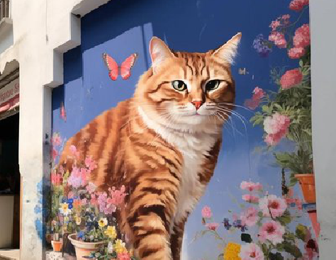 石屏自己绘制有个性的手绘墙