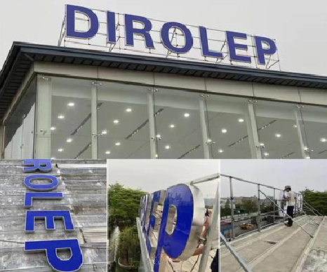 石屏楼顶发光字安装的注意事项。